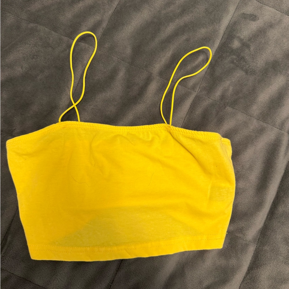 SHEIN Yellow Crop Top